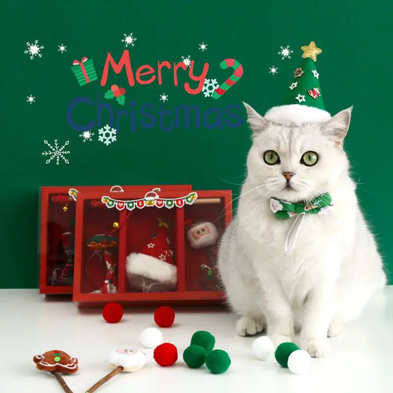 Cat Toy Christmas Gift Box Pet Toy Cute Plush Dog Cat Pet Toys Chew Animal Cartoon Plush Toy for Pet Puppy Toys Christmas Toys