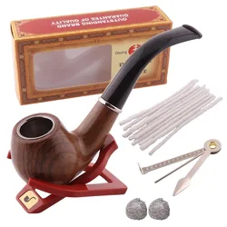 New Classic Creative Red Sandalwood Pipe Set Accessories 9MM Filter Solid Wood Dry Pipe Smoking Craft