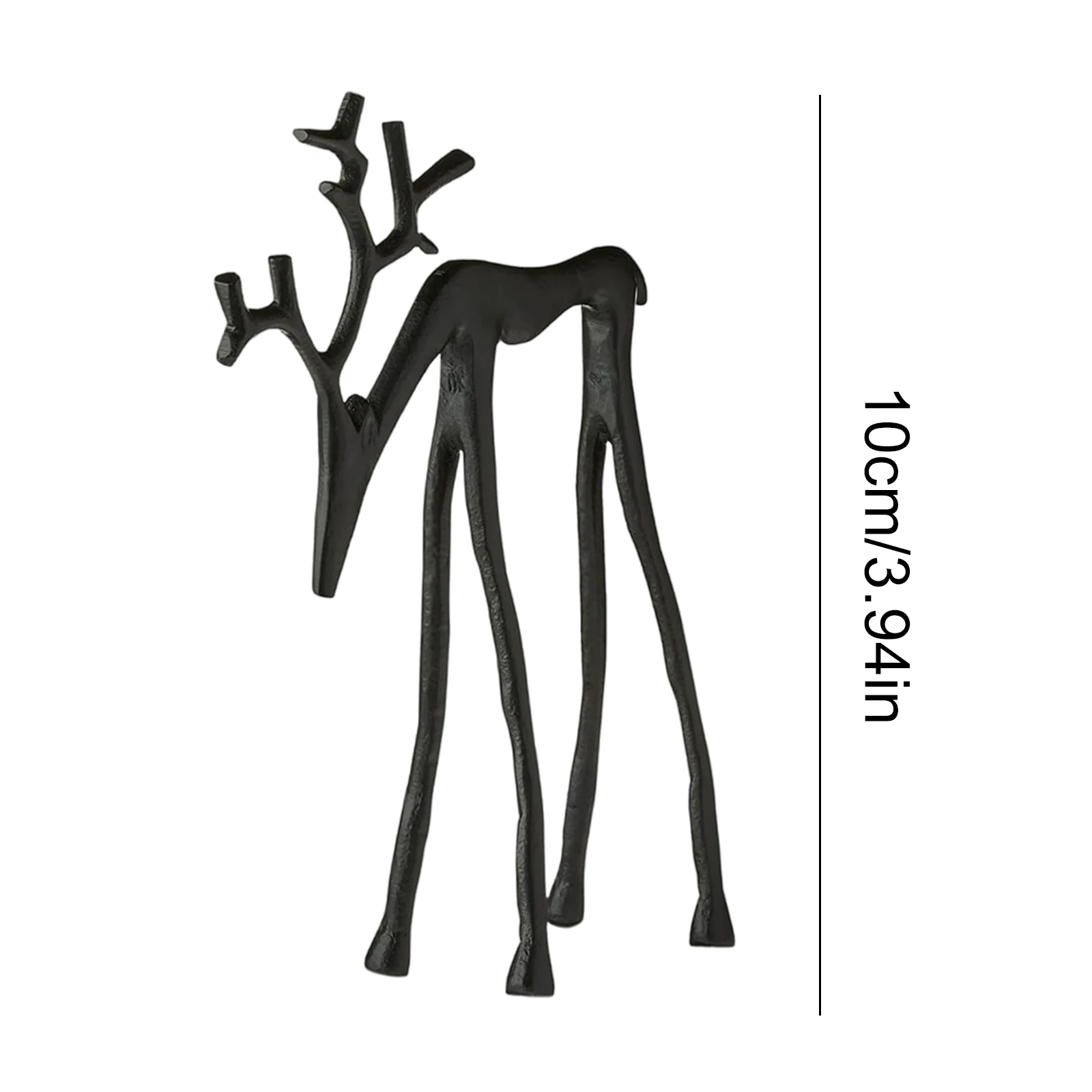 تماثيل الرنة السوداء تماثيل الأيائل المعدنية السوداء عيد الميلاد الرنة النحت لجدول محور ديكور عيد الميلاد