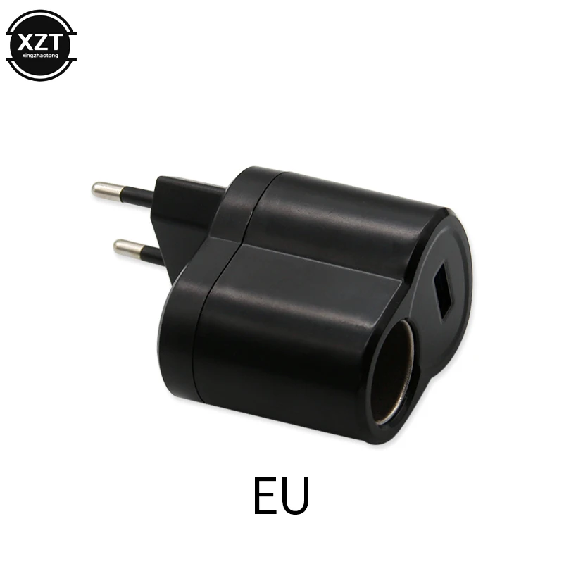 For Car Cigarette Lighter 12V DC Car Power Adapter 220V AC To Socket Converter Home Auto EU  Plug Car Accessories Dropshipping