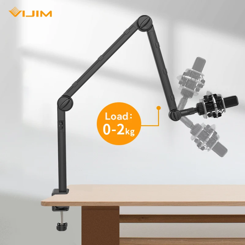 Vijim LS24 LS25 Подставка для микрофона, сверхмощная настольная регулируемая зеркальная камера, крепление для микрофона для смартфона Blue Yeti