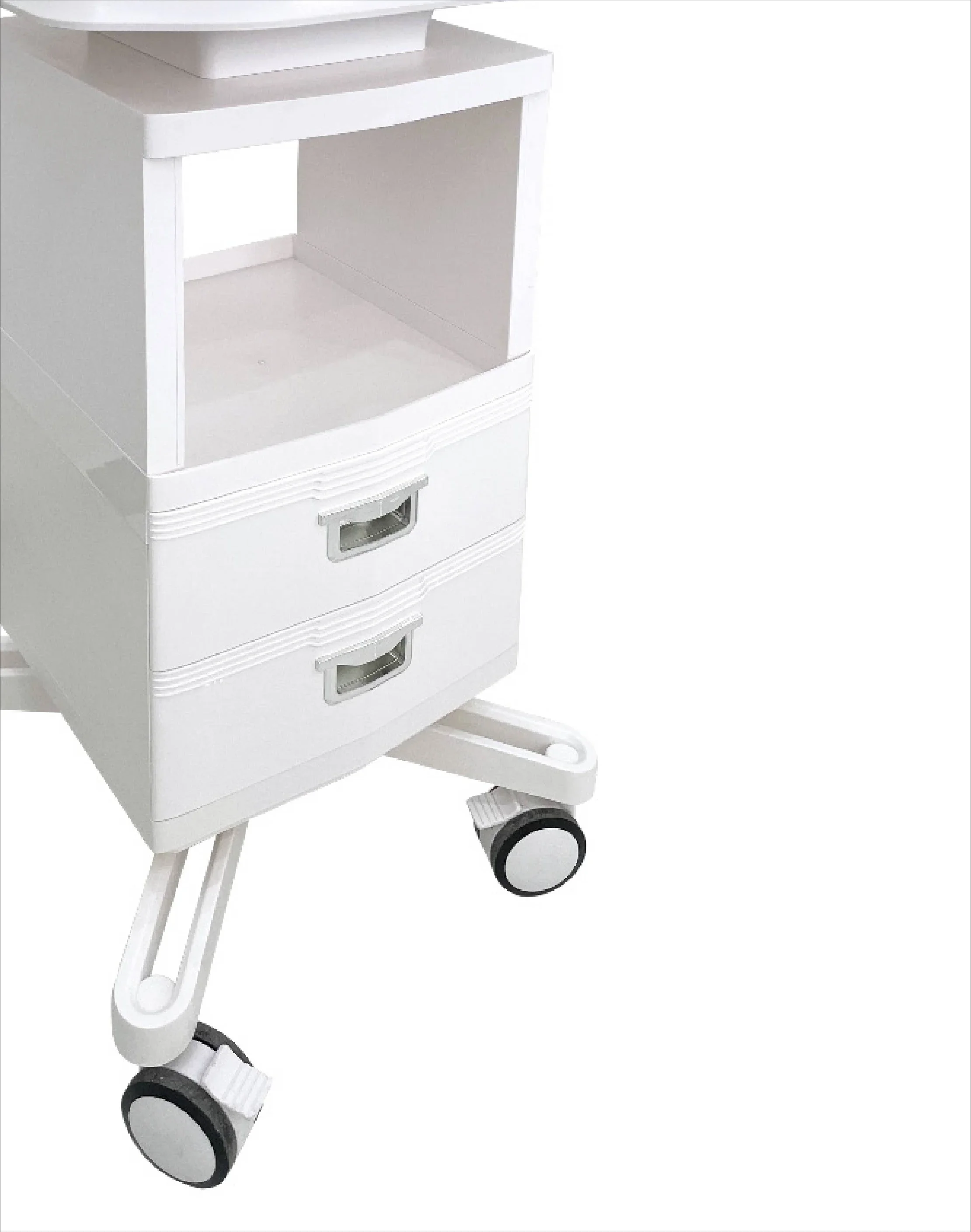 Factory directly supply top grade trolley 4 mobile wheels portable facial spa beauty salon machine beauty trolley 2 drawers