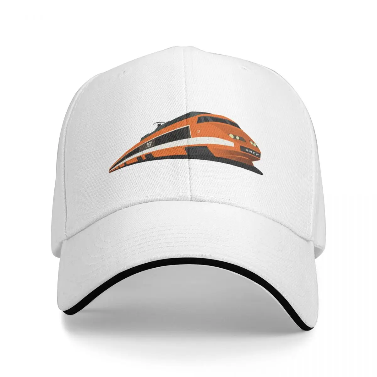 TGV Orange High-Speed Train, SNCF TGV Sud-Est Baseball Cap birthday Mountaineering Horse Hat Men's Caps Women's