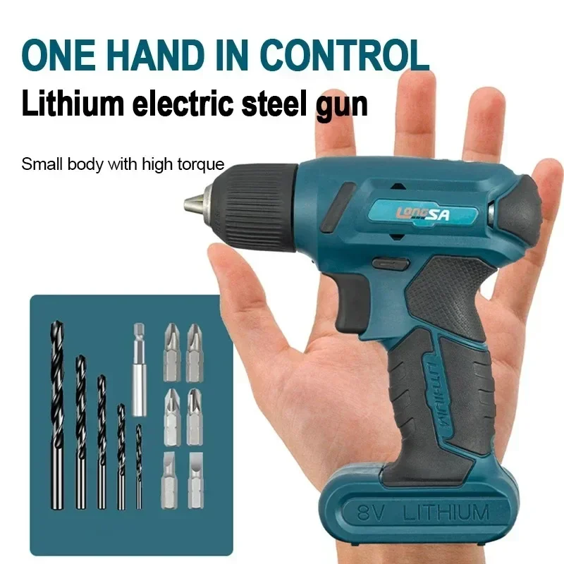 Screwdriver Set Mini DrillPortable Electric Drill Multifunction HouseholdElectric Screwdriver Power Tools 8v Cordless Electric