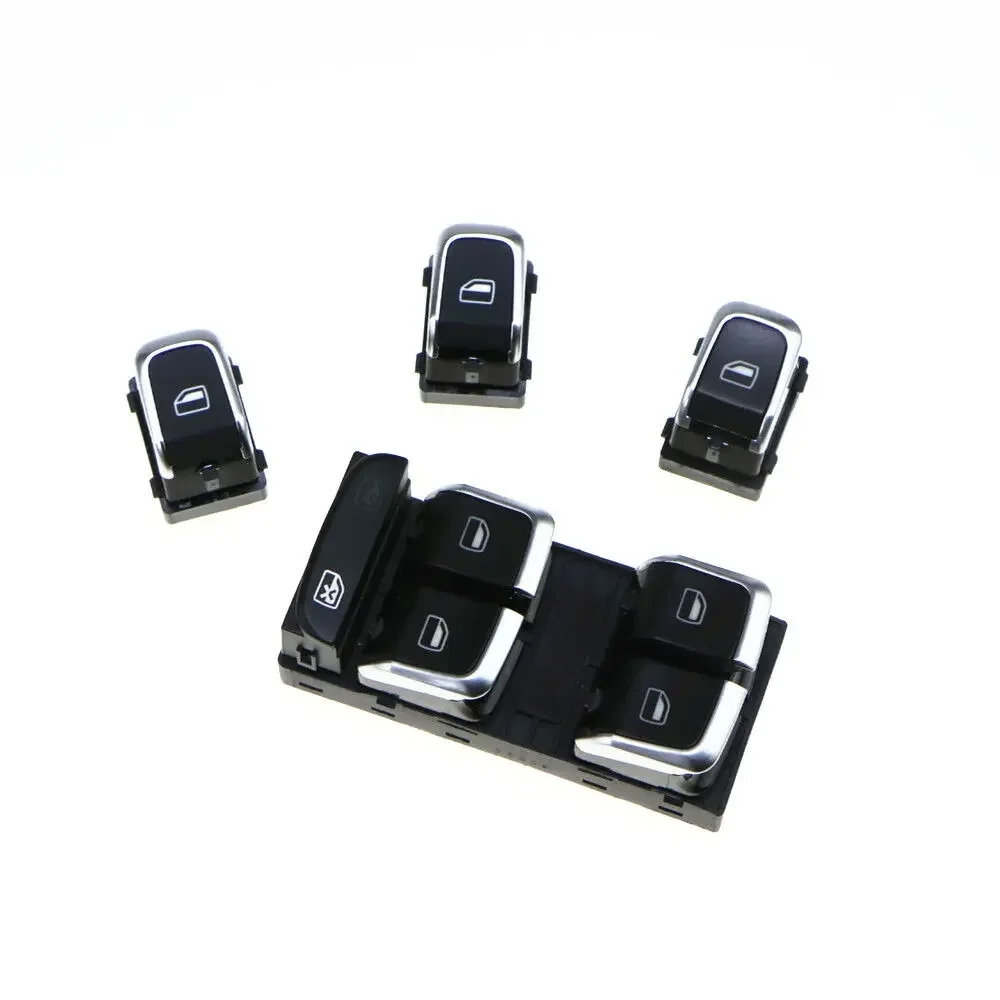 Qty4 Master Main Power Window Switch Passenger Side Window Control Switch Button 4GD959855 8KD959851A for Audi A4 S4 A5 S5 Q5