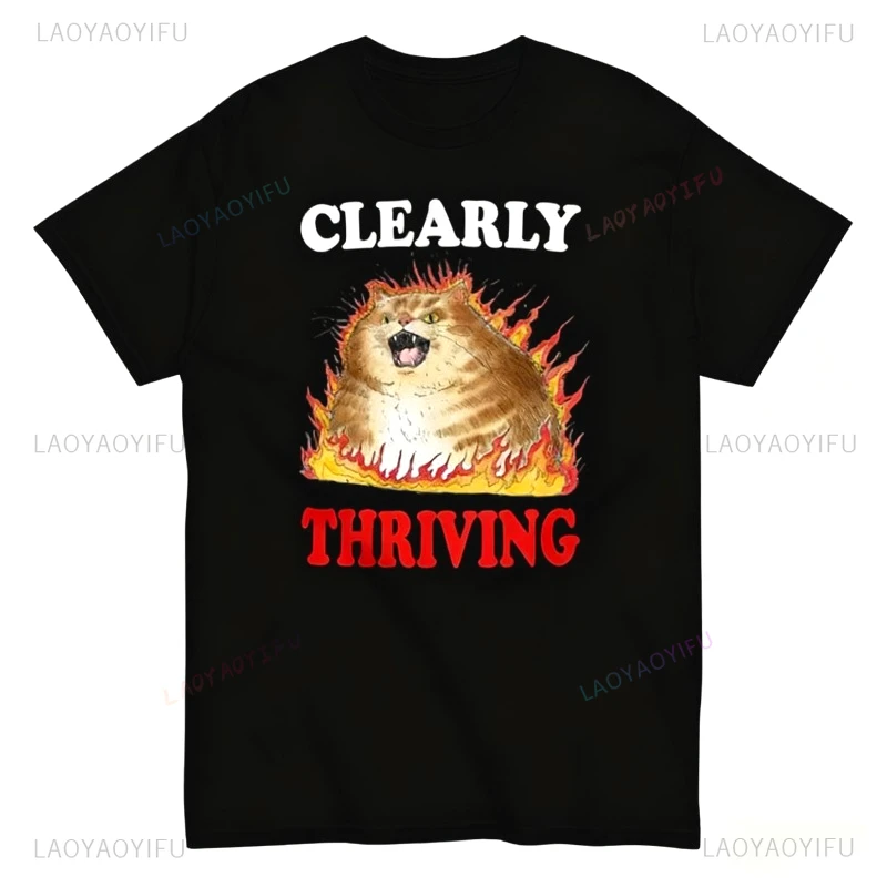 

Unisex Classic Tee Humorous Quotes Playful and Humorous Cat Tees Funny Man Clothing Funny Women's Clothing Christmas Party Tops