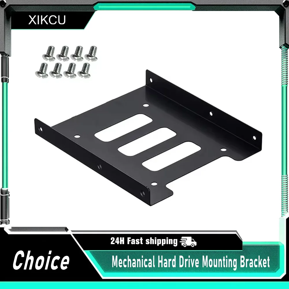 

Coolcirc 2,5-3,5-дюймовый металлический кронштейн SSD/HDD с SATA для корпуса ПК и мобильного использования, монтажный комплект портативного жесткого диска