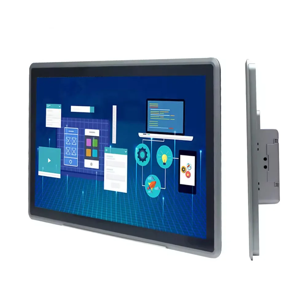 Partidário-painel industrial do tela táctil, PC, I7, 10810U, I5, 10310U, J6412, TPM2.0, RS232, DDR4, 2 x LAN, 21,5 ", IP65