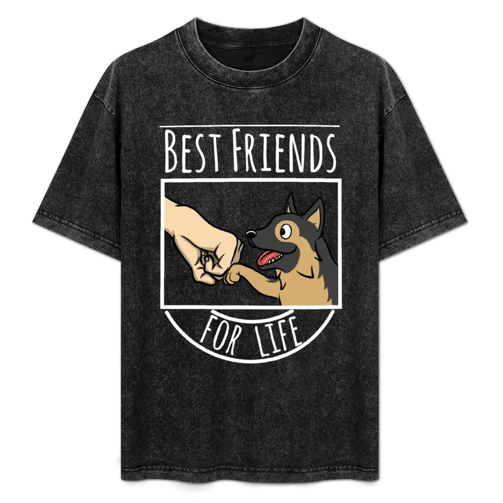 German Shepherd Best Friends For Life T-Shirt T-shirts oversize Luxury man t shirts for men