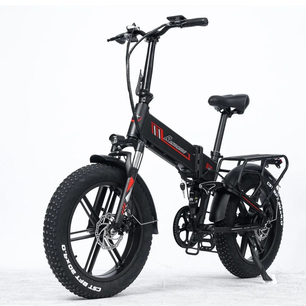 Bici elettrica RadRide YX20M, motore 1000W, pneumatici larghi 20x4,0 pollici, velocità massima 45 km/h, batteria 48V 20Ah, portata massima 80-90 km, in st