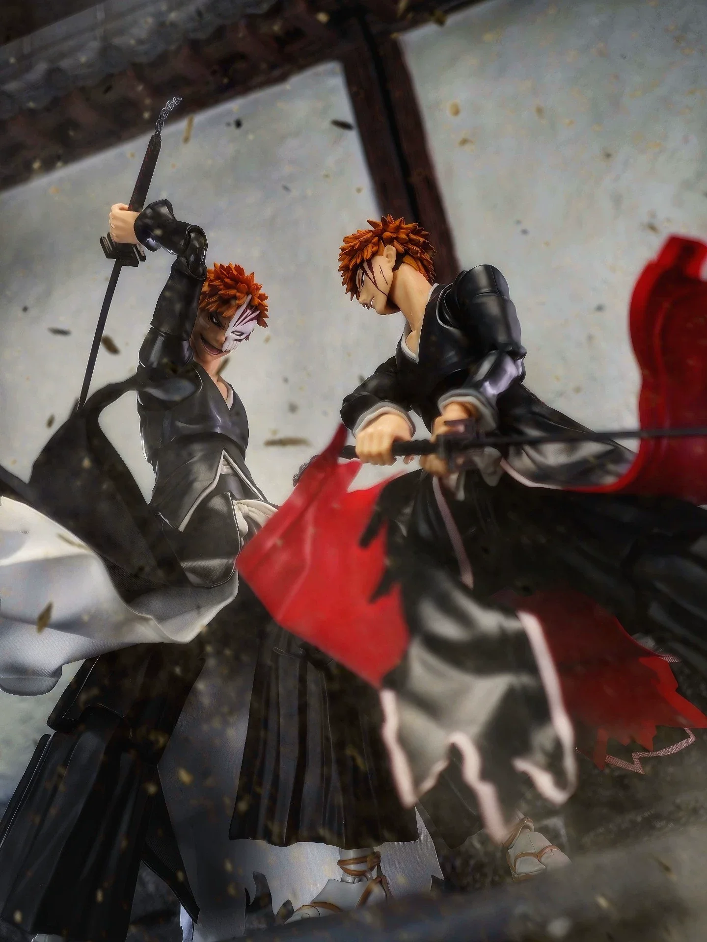 [بدون شكل] SHF 1/12 مقياس ذكر الجندي Ichigo حرب الدم أنيمي الملابس التبعي الأبيض الأحمر بطانة صالح 6 بوصة عمل نموذج لجسم