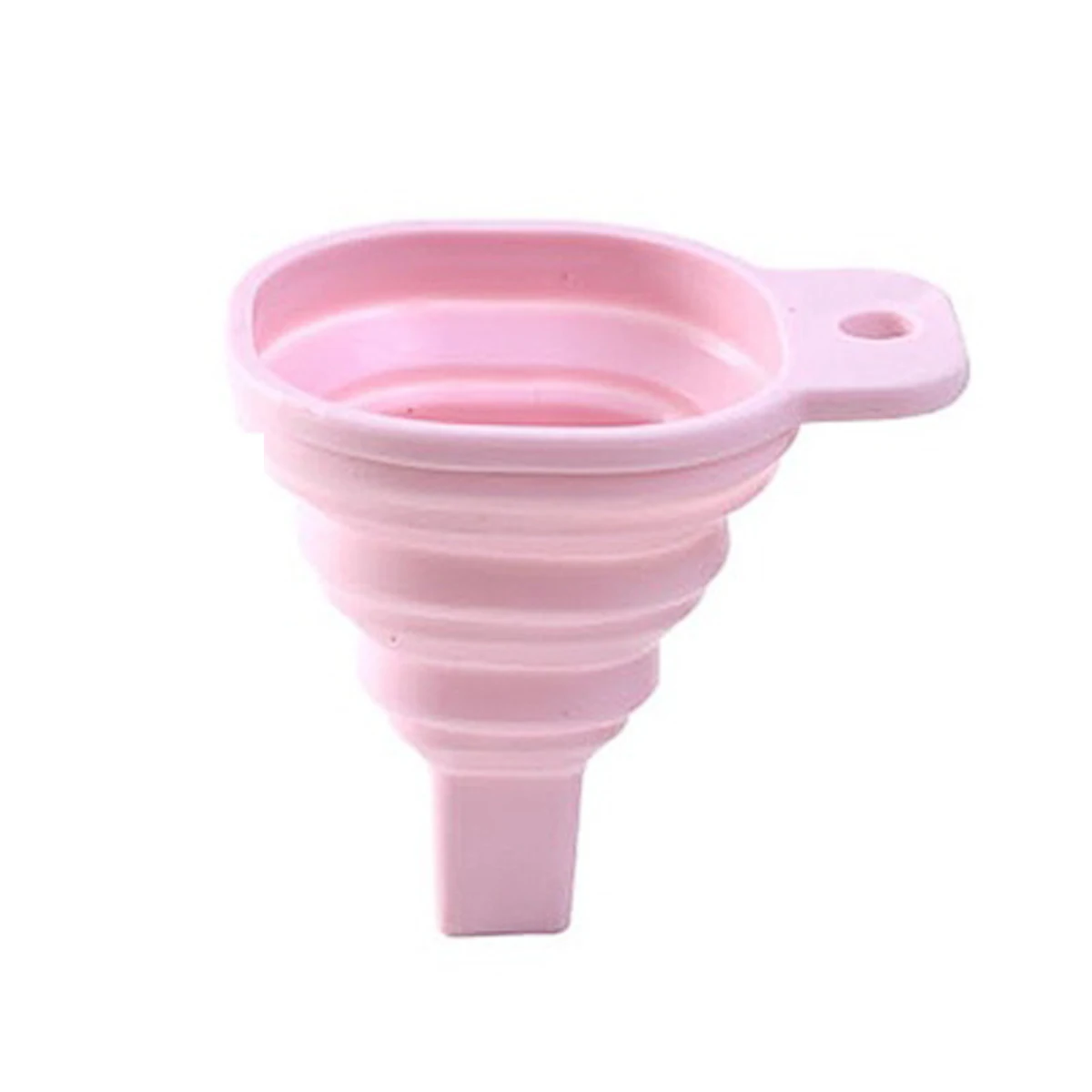 

Novelty silicone folding funnel telescopic long Style funnels for household liquid dispensing Kitchen Gadgets pink