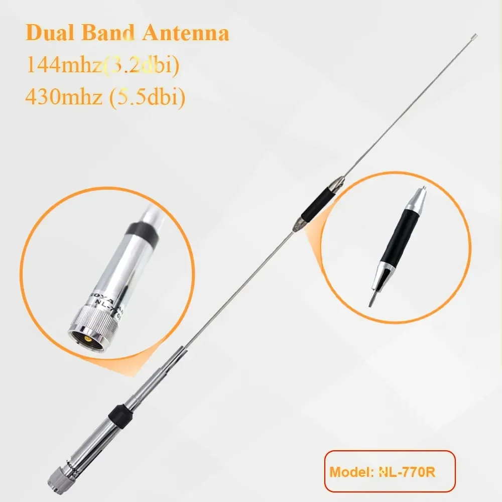 NAGOYA NL-770R Antenna Dual Band Mobile Radio NL770R for KT-8900 KT-8900D KT-980plus KT-780Plus TH-7800 TH-8600 BJ-218 BJ-318