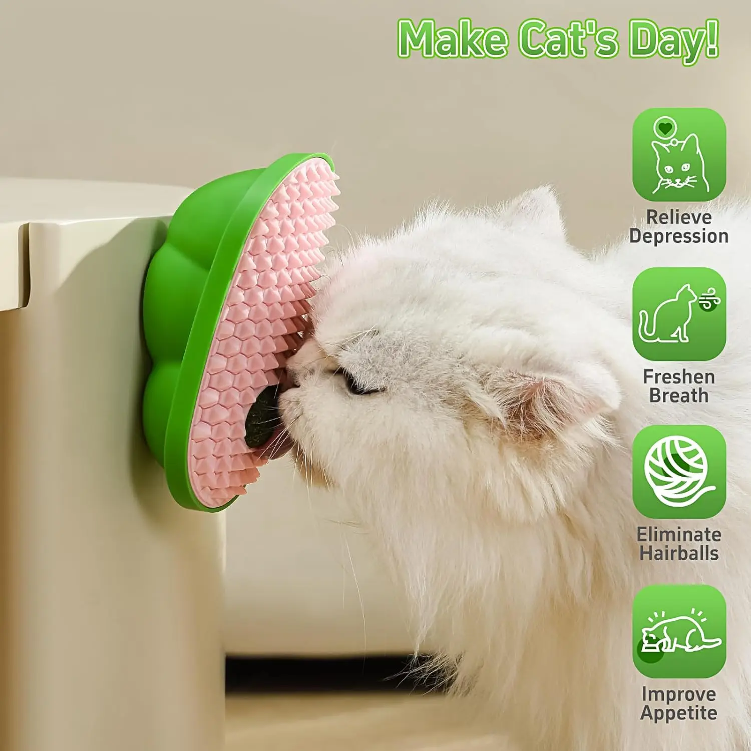 Catnip Toys Balls for Indoor Cats, Pea mint ball Shaver,Toys That Fascinate Cats, Cat Rubbing Interactive Toys view 4