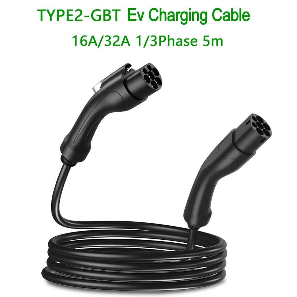 

16A 32A 7kw 22kw Type2 to GBT Ev Зарядный кабель EVES Зарядные станции Преобразователь переменного тока Тип 2 Зарядная станция для автомобиля GB/T