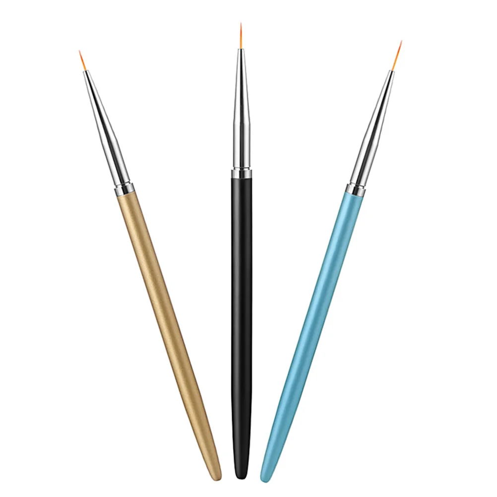 

3Pcs Manicure Nail Art Pens Brush Set Fine Detailing Drawing Carving Nail Salon Supplies DIY Tools for Professional Home Use