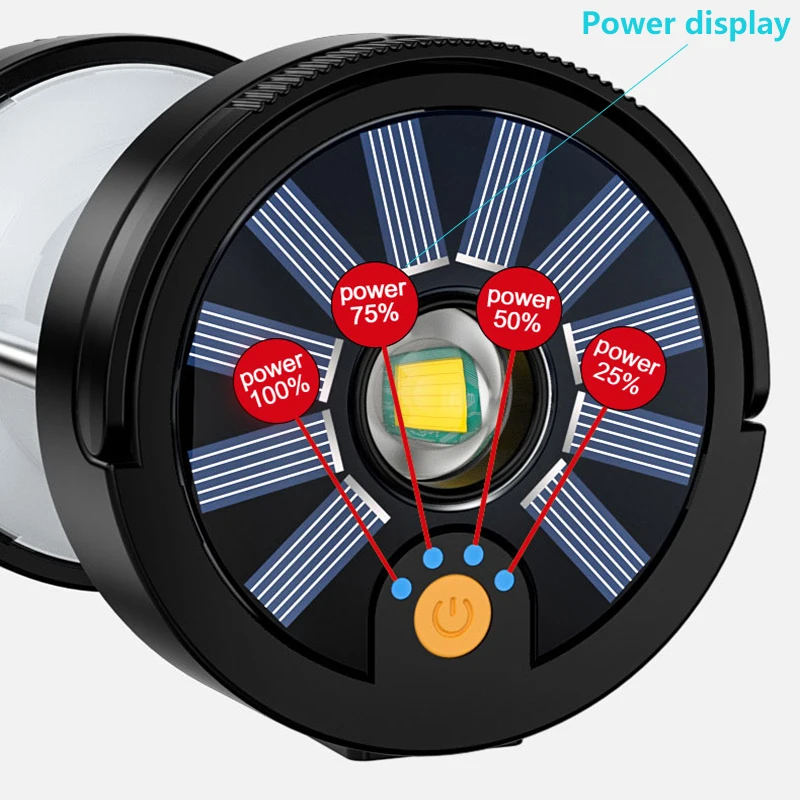 LED Outdoor Camping Emergency Lights USB Waterproof  Solar Rechargeable Portable Tent Lamp for Home Power Failure Work Light