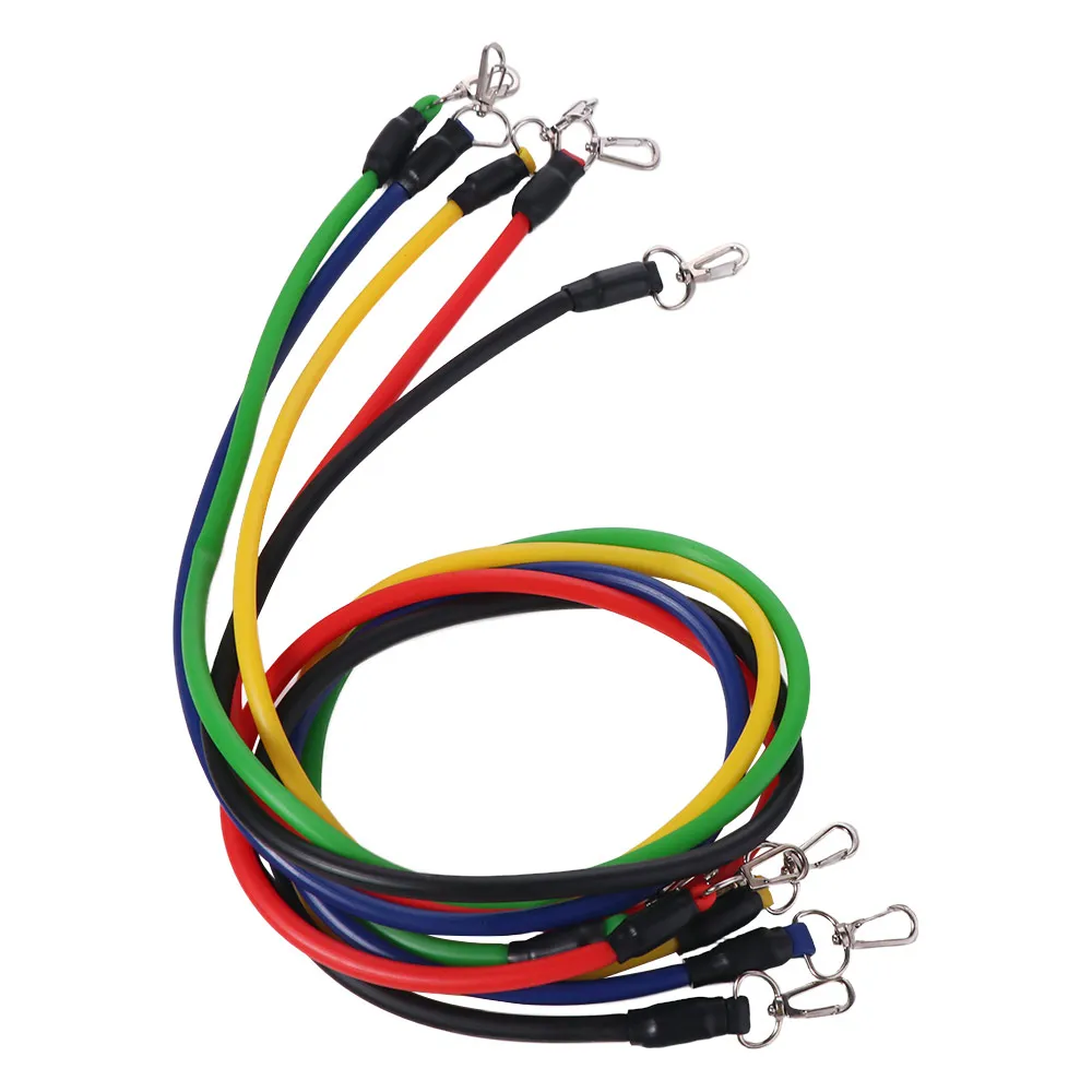 11Pcs/Set Portable TPE Tension Rope Set Anti-Break Colorful Resistance Band Set Latex Tubes Workout Bands Elastic Training Band