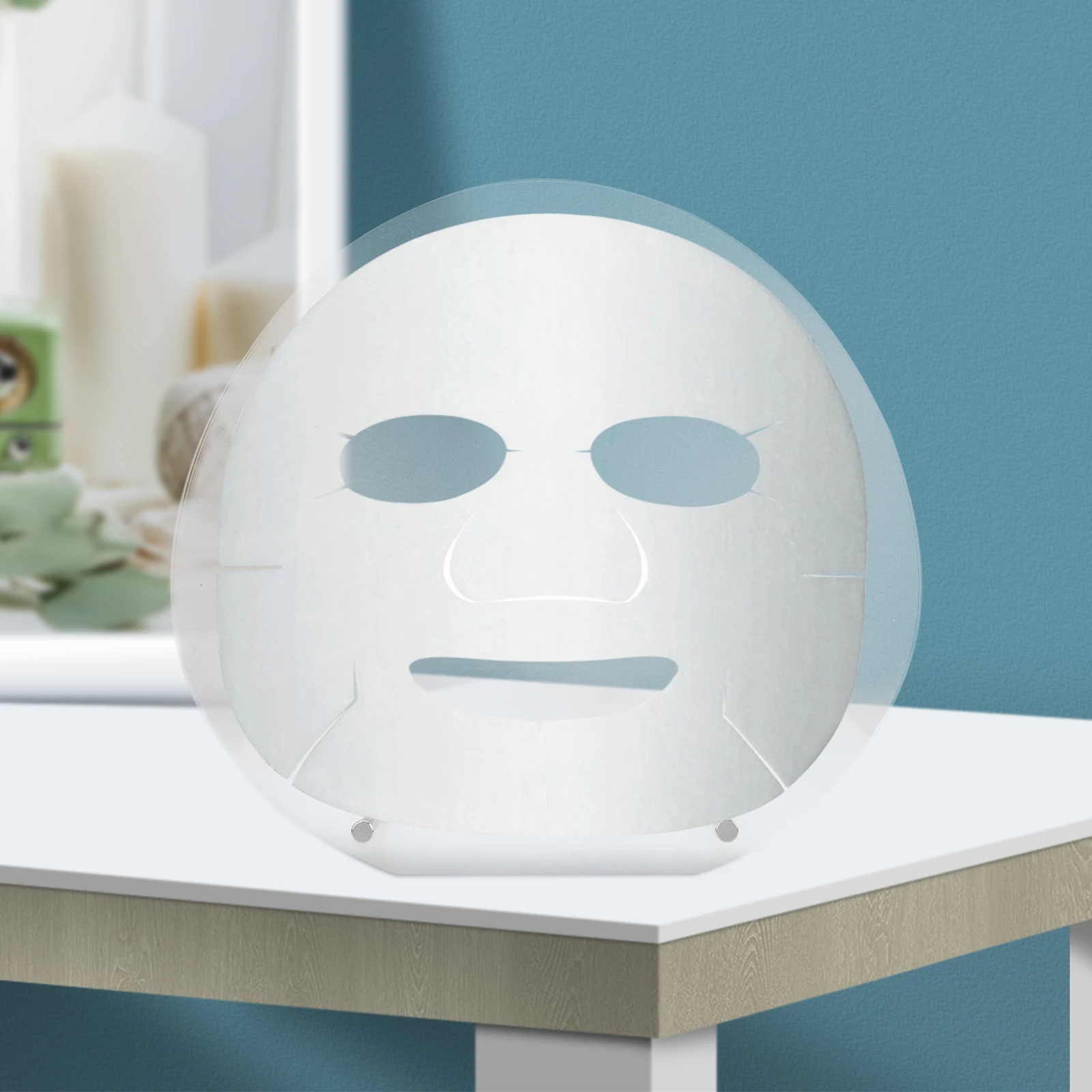 

Display Holder Acrylic Mask Rack Mask Display Bracket Transparent Holder Desk Tray Bracket Tabletop Easel Storage