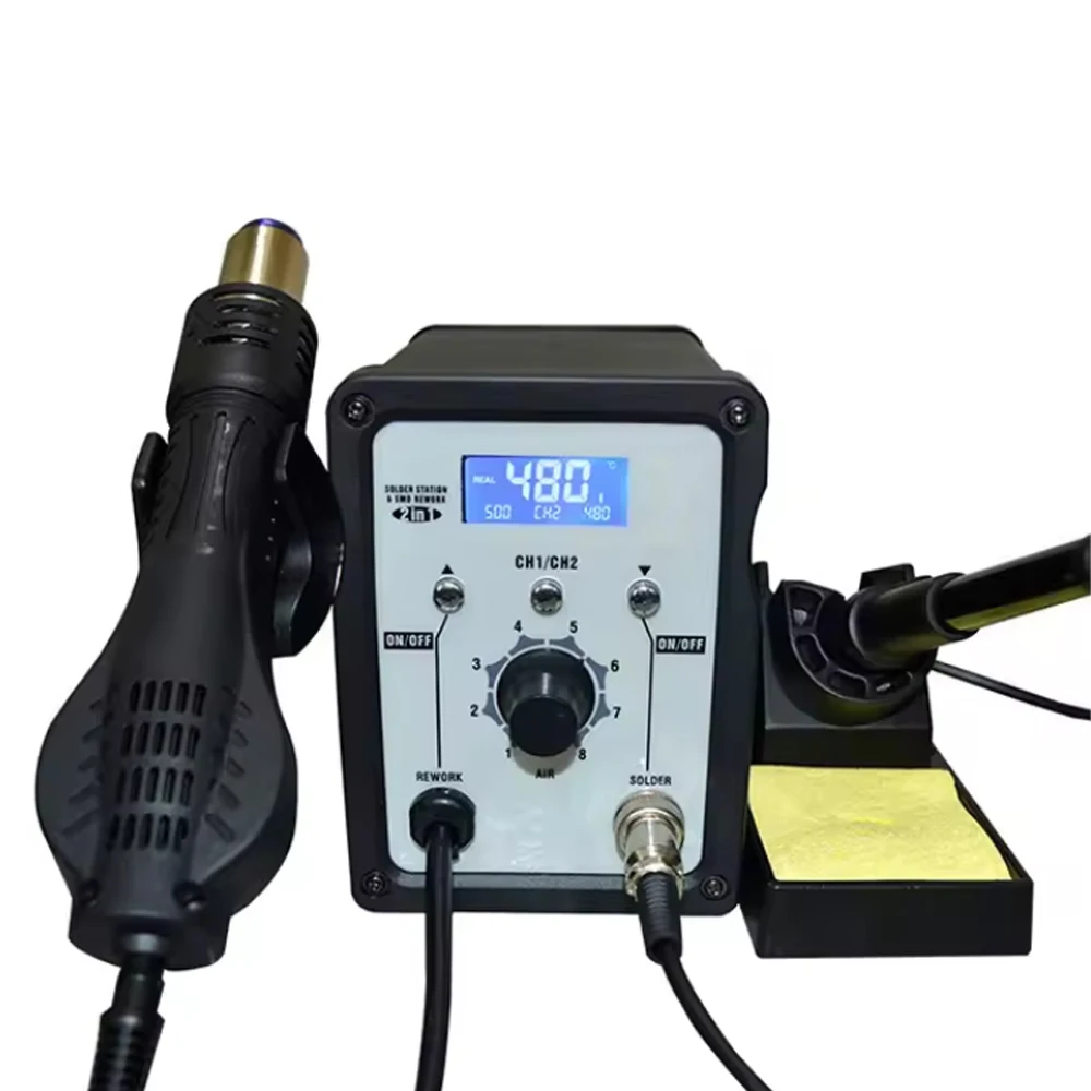 Visible Adjustable Temperture Air Volume BGA Rework Station Hot Air Soldering Station SMD Rework Station With ESD