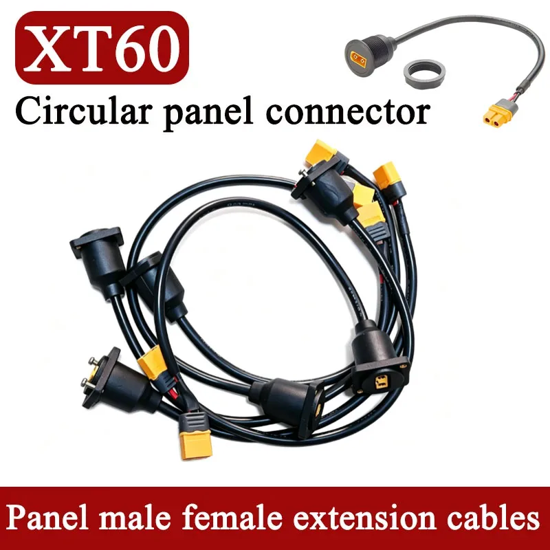 XT60 Male to Female Extension Cable for Model Aircraft/drones Battery Connection Cable XT60 Circular Threaded Panel Mounting Wir