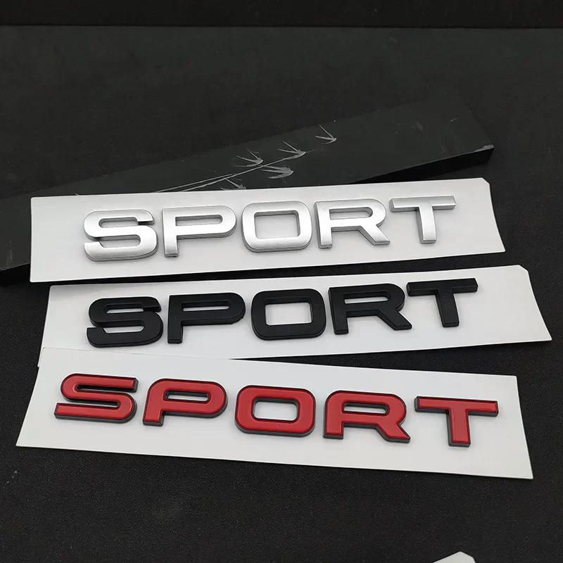 

For Evoque Velar Discovery Freelander L322 L405 Car Side Stickers ABS Sport Logo Chrome Emblem Letters Car Trunk Emblem Badge