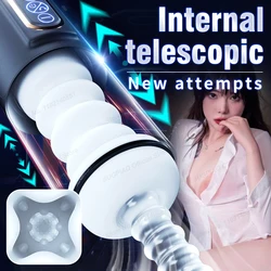 Male Automatic Telescopic Sucking Masturbator Cup Pocket Pussy Masturbation Blowjob Sex Machines Vagina For Goods Adult Toys 18