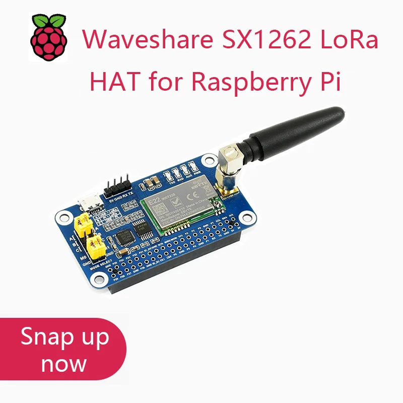 

Шляпа Waveshare SX1262 LoRa для Raspberry Pi, модуляция расширенного спектра, частотный диапазон 868 МГц