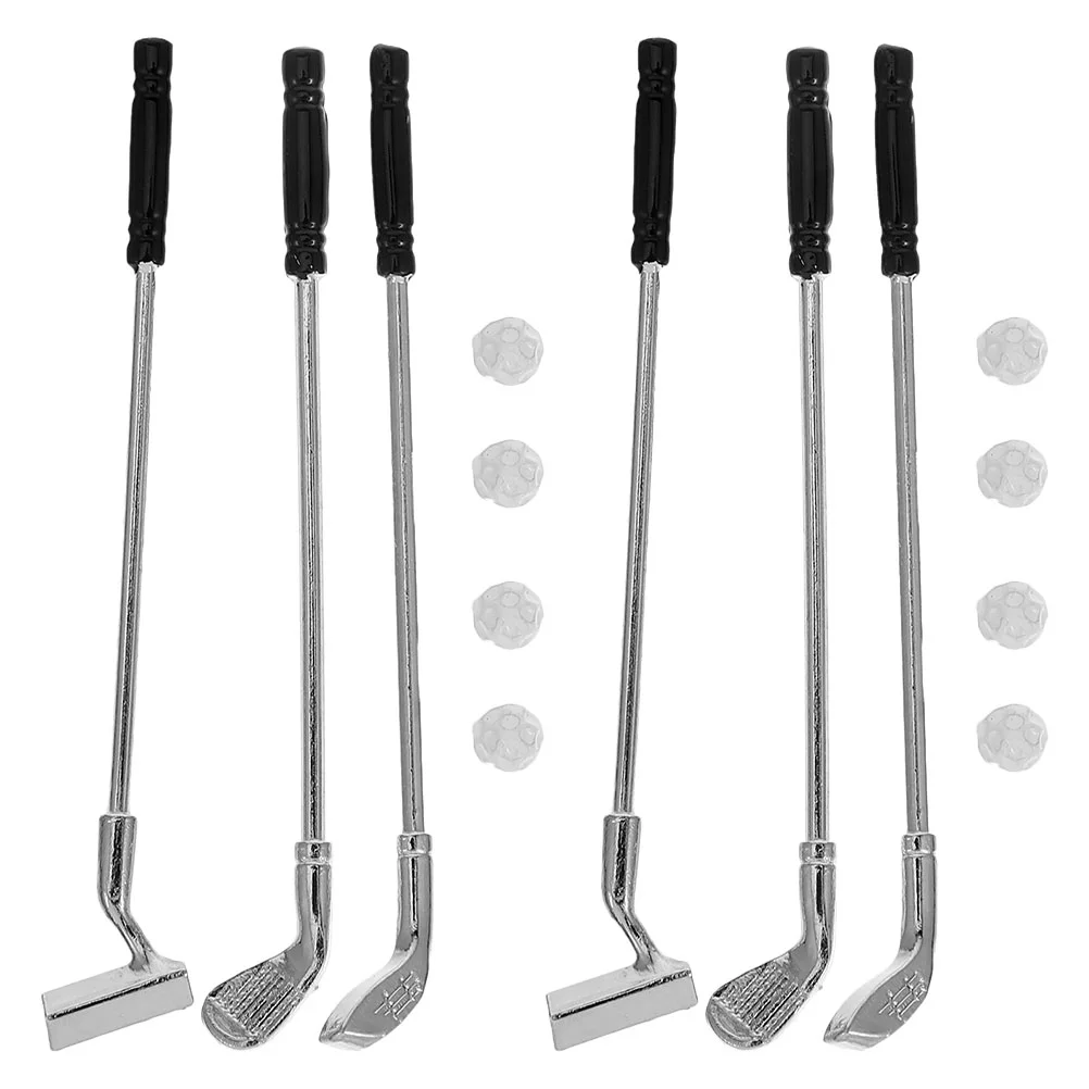 

1 Set Mini Golf Clubs Set For Dollhouse Miniature Golf Club Model Toy Miniature Golf Clubs Golf Themed Party Decorations Mini Pr