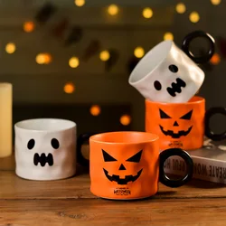 Halloween Cute Ghost Ceramics Mugs Milk Tea Coffee Juice Water Cup Home Office Drinkware Halloween Gift