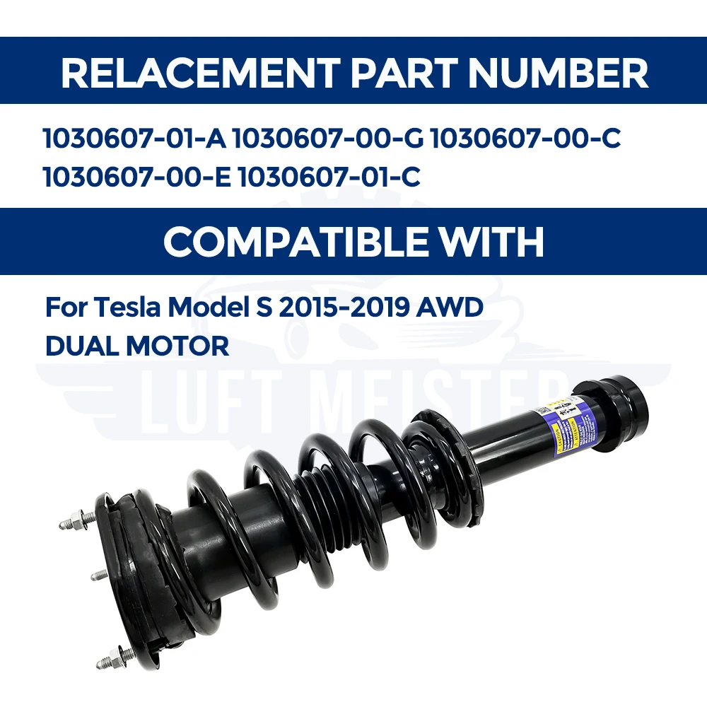 LUFT MEISTER Auto Front Suspension Shock Absorber Assembly 1030607-01-A 1030607-00-G for Model S 2015-2019 AWD DUAL MOTOR