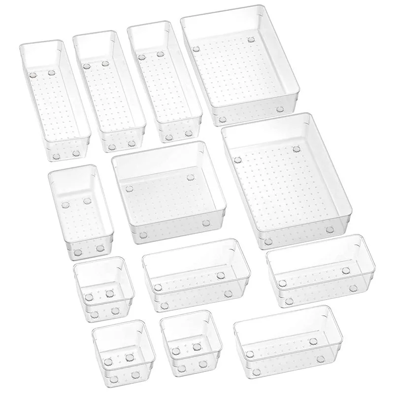 Transparent Desk Acrylic Storage Box Drawer Organizers Jewelry Makeup Organizer for Cosmetic Closet Organizer for Small Things