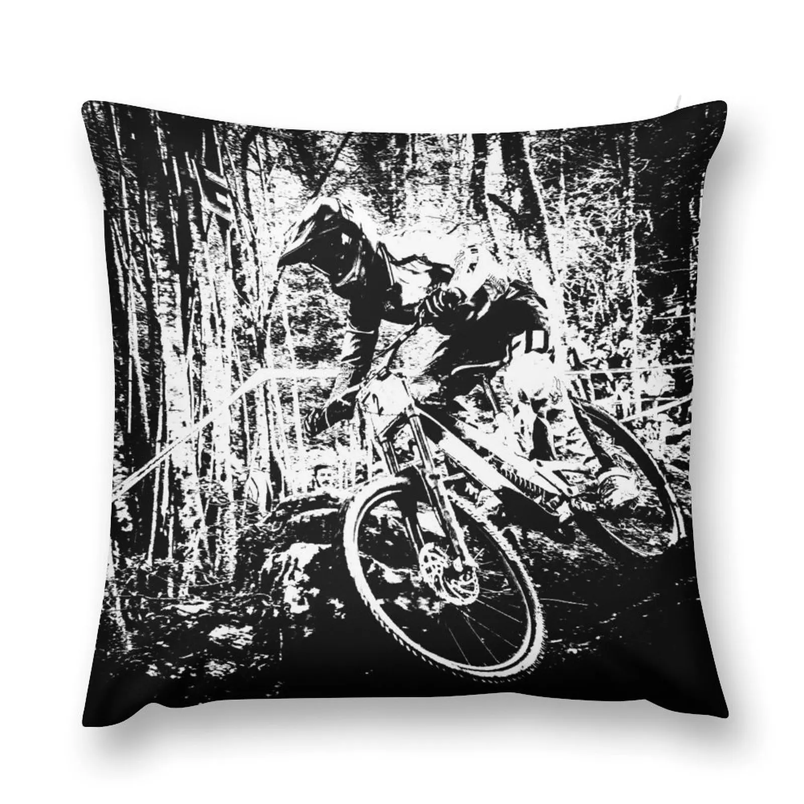 downhill mountain biking Throw Pillow Pillow Cover Christmas Pillowcase pillow