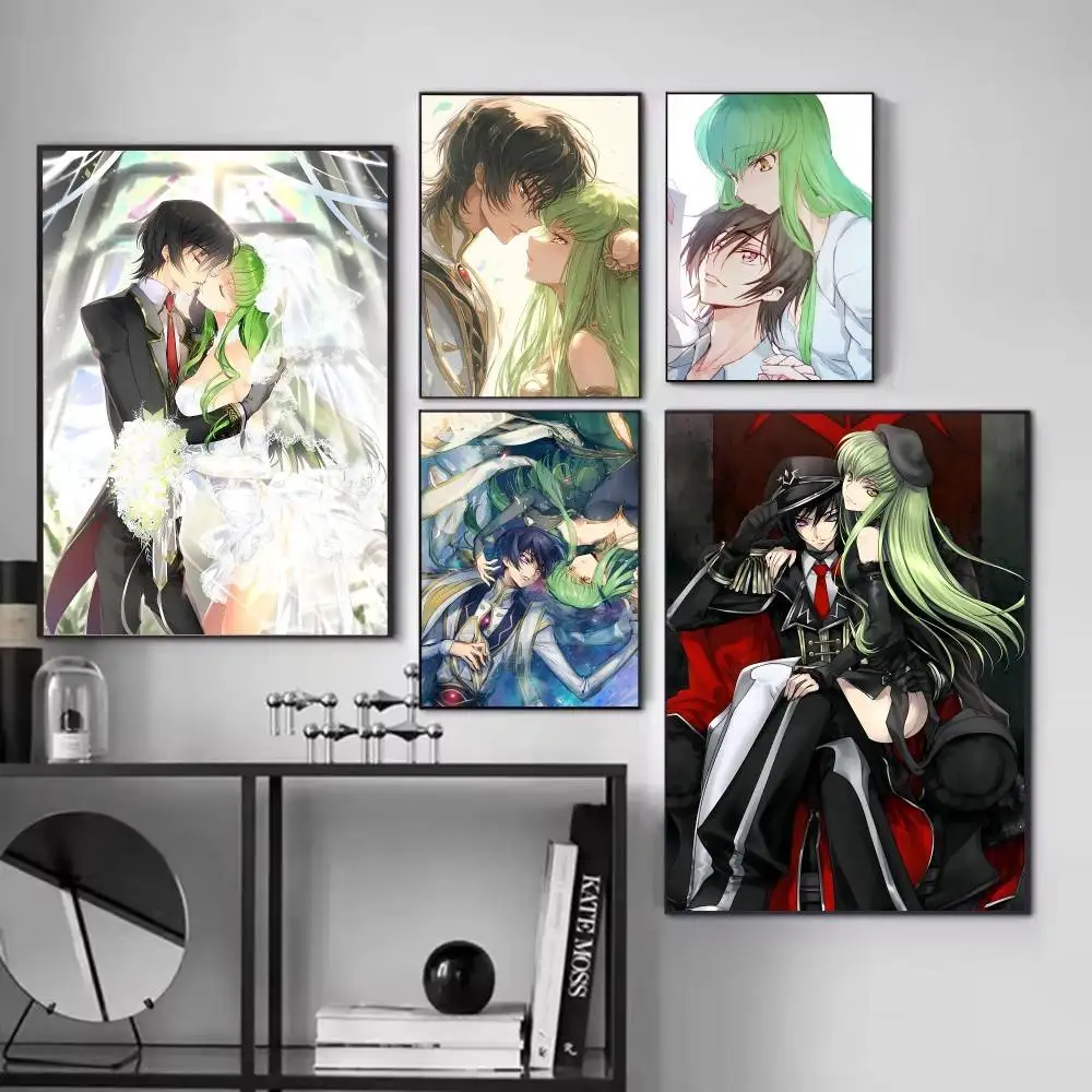 1PC Anime CP Code G-Geass Z-Zero Posters Fancy Wall Sticker for Living Room Bar Decoration Wall Decor