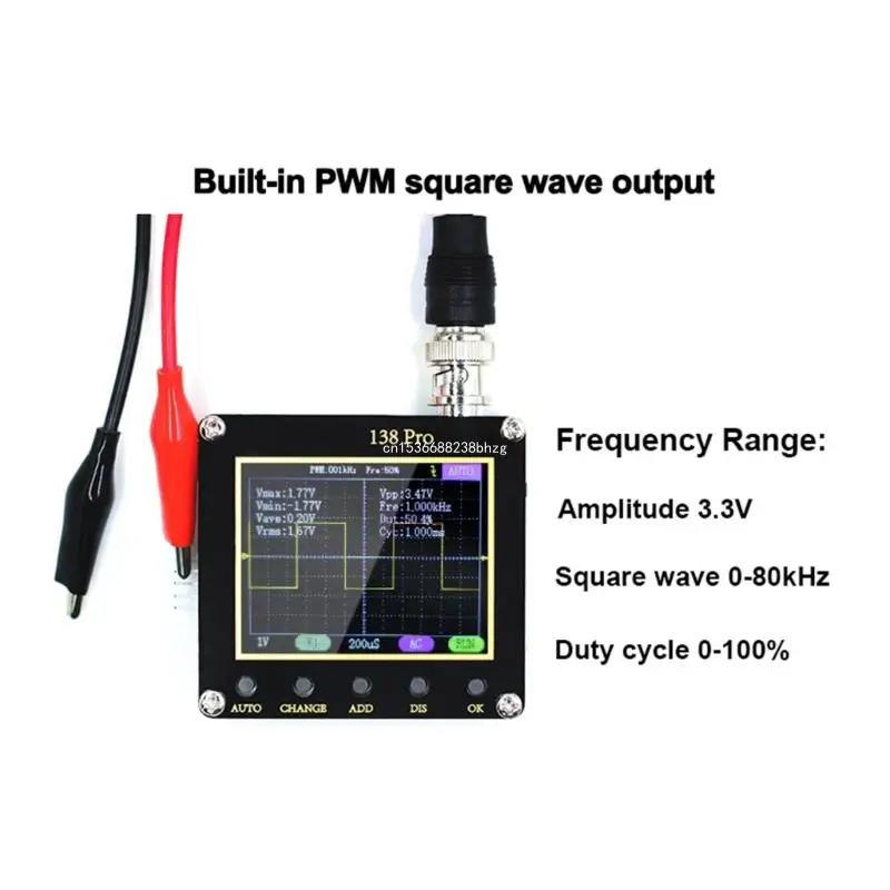 Mini Handheld Digital Oscilloscope 2.5MS/-s High Sampling Rate 200KHz Bandwidth 2.4” LCD-Screen Pocket Oscilloscopes