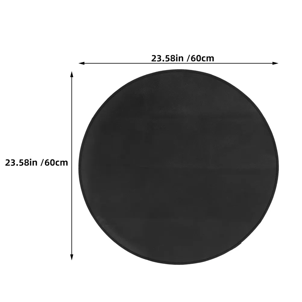 24 Inch Round Heat Resistant Fireproof Mat Outdoor Bbq Grill Pad Fire Pit Floor Protector Camping Barbecue Deck Safety Mat view 5