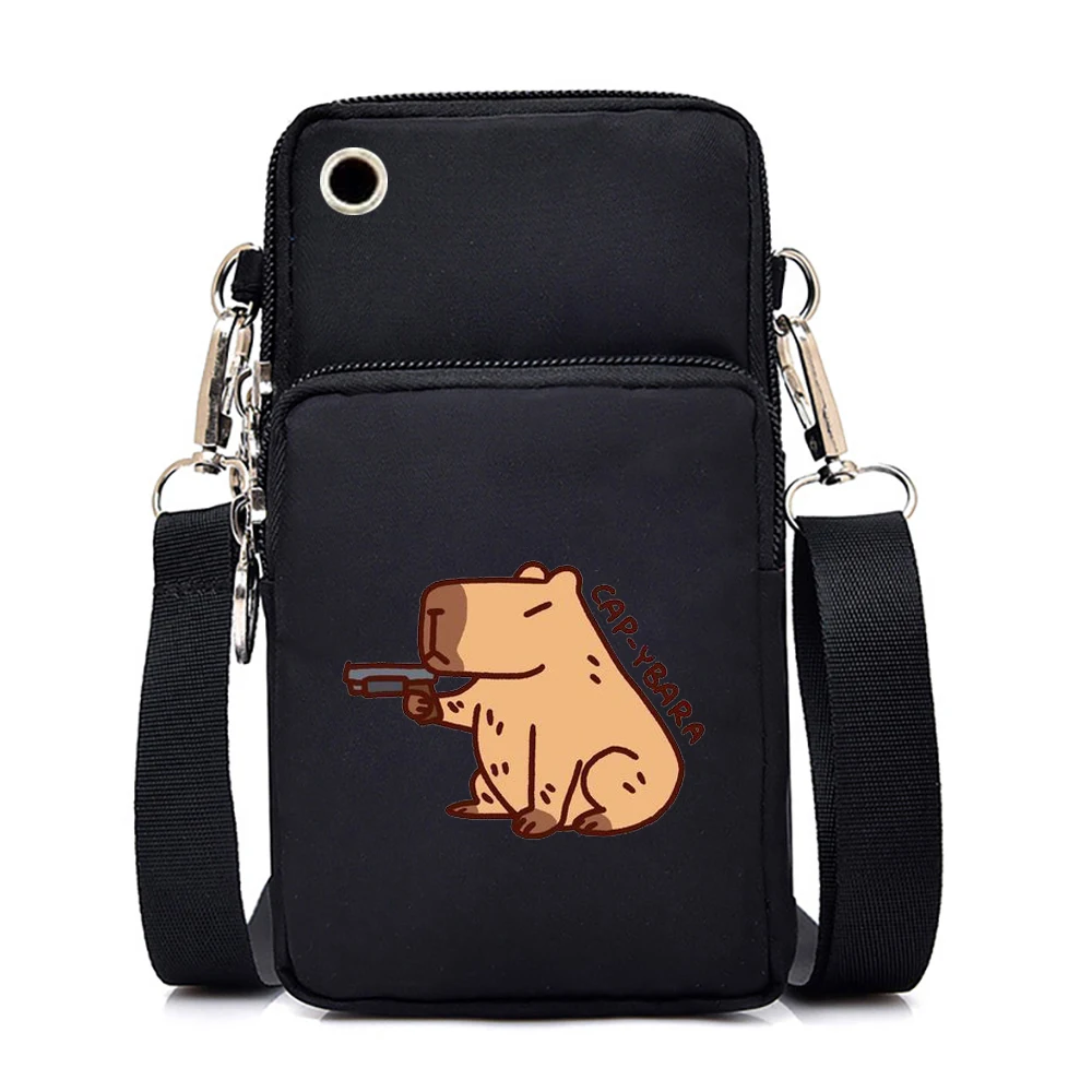 Women Purses and Handbags Cartoon Capybara Kawaii Mini Mobile Phone Bag Harajuku Y2K Tote Bag Coin Wrist Small Crossbody Bags