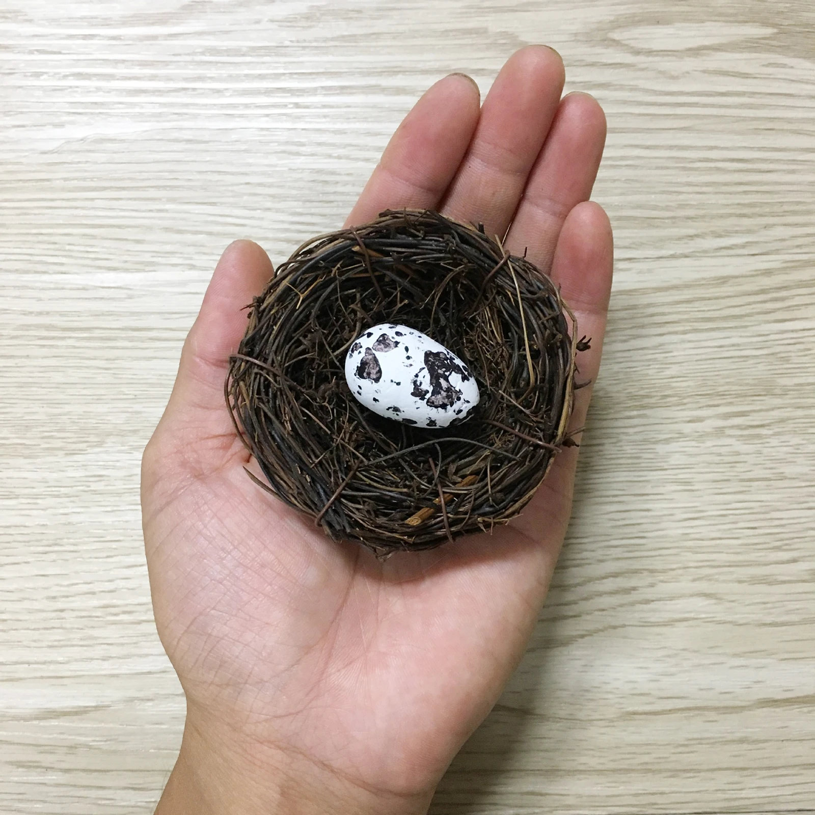 

100pcs Bird Egg Decorative Craft Foam Diy Easter Egg Hand-Painted Ornament Educational Reusable Easter Basket Vase Filler