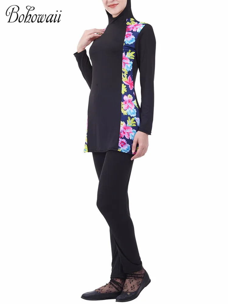 Burkini Muslim Swim Wear Conservative Maillot De Bain Femme Musulman Islamic Long Sleeve with Hijab Cap Swimming Suit