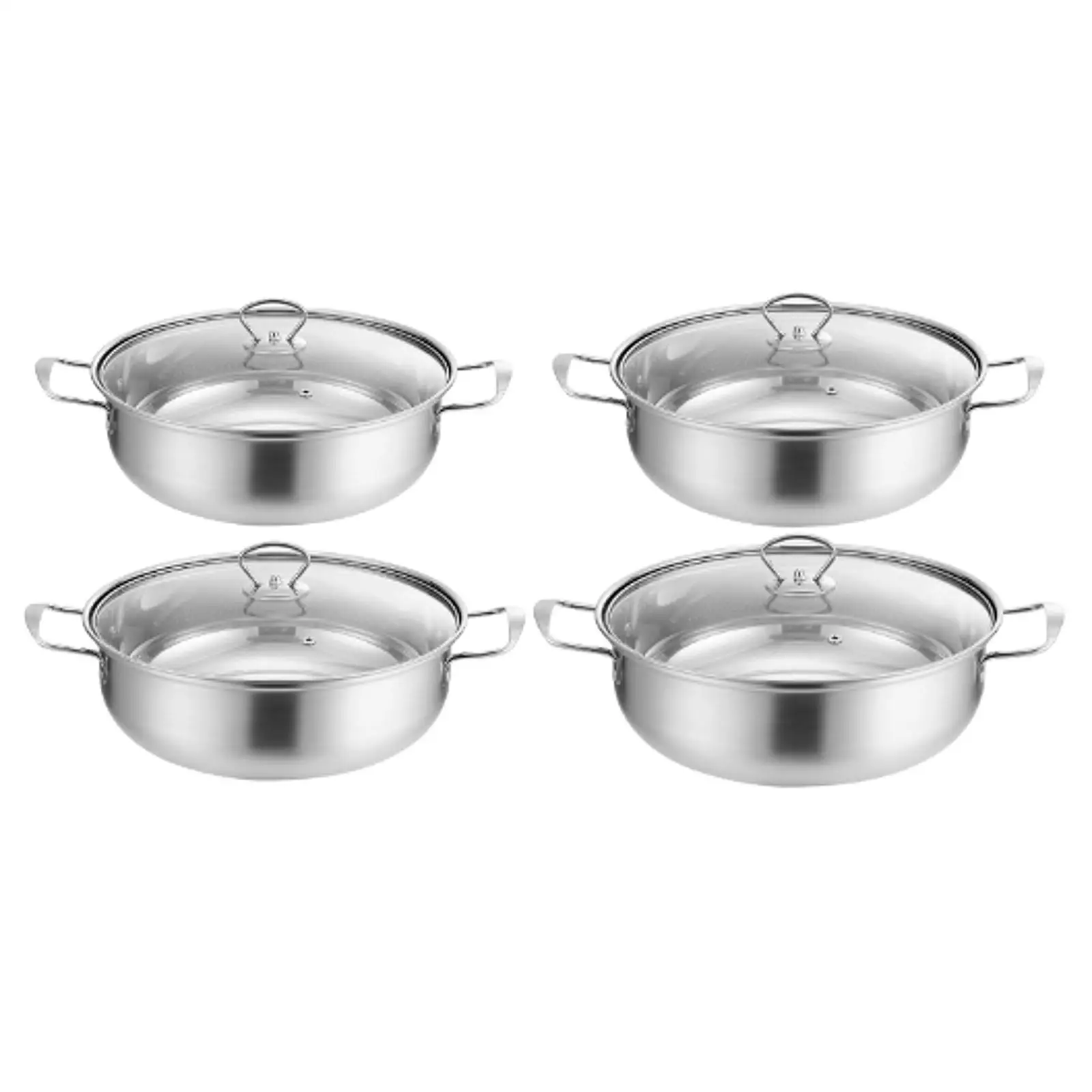 Portable Stainless Steel Soup Pot Thicken Cooking Pan Kitchen Tool for Family Gatherings or Parties