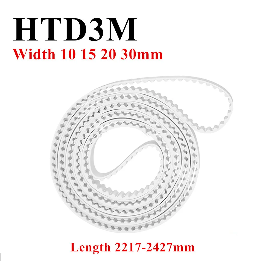 

Polyurethane Steel PU Loop Synchronous Belt HTD3M Ring Connection Timing Belt 10 15 20 30mm Length 2217-2427mm