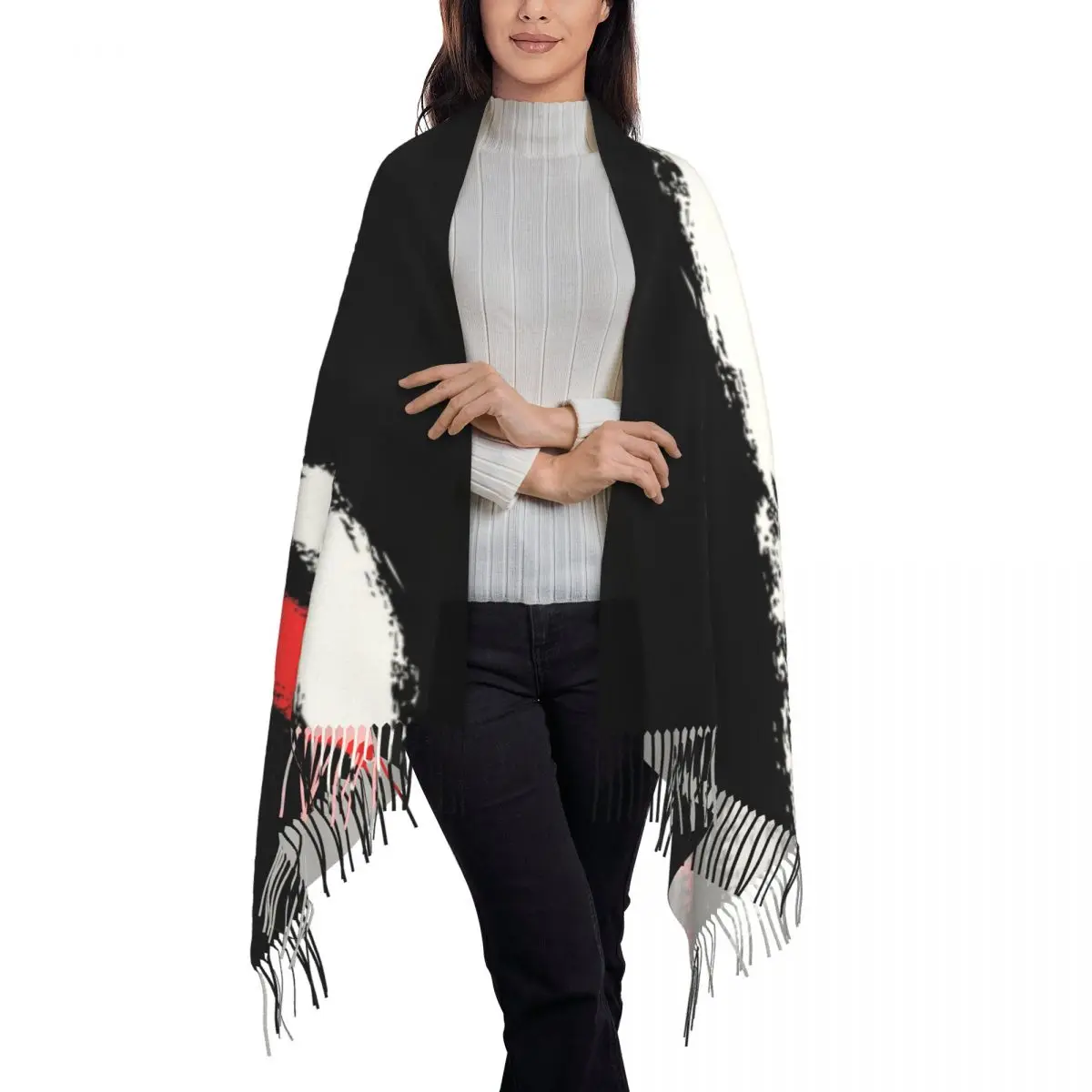 Custom Print Poland Polish Flag Scarf Women Men Winter Fall Warm Scarves Polska Shawl Wrap