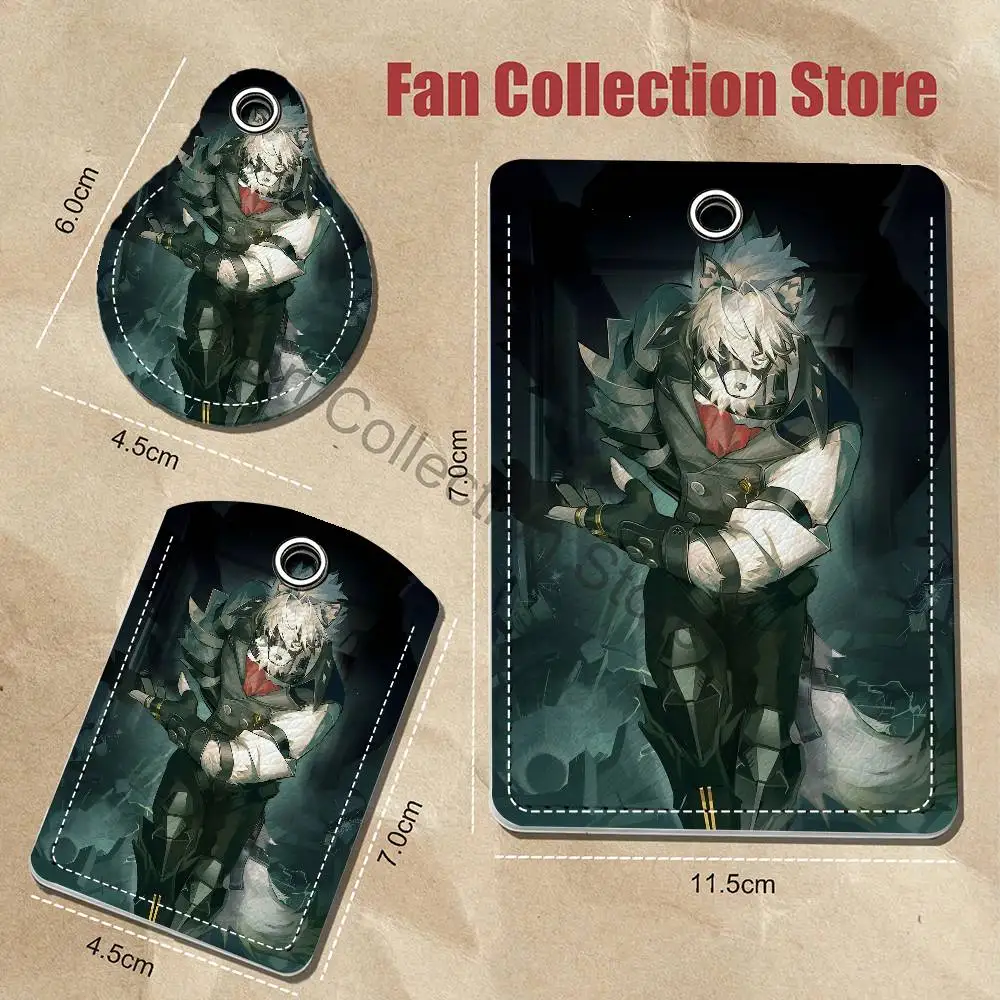 ZZZ V-Von Lycaon Cartoon Movie Singer Game Anime Leather Card Holder Can Store Access Control ID Card Subway Air Tag Case