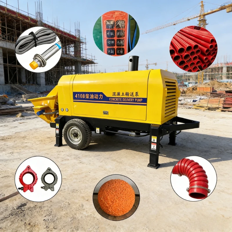 Best Selling Style Cheap Price Concrete Pump Construction Cement Pump for Transfer 5-30mm Aggregate Concrete customized