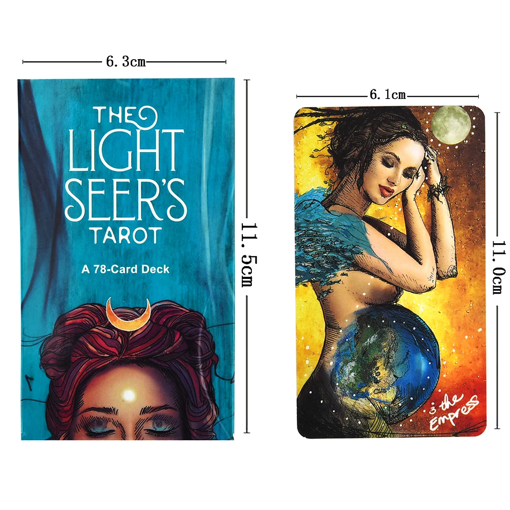 Light Seer\'s Tarot with 78 Cards Deck Fortune Telling Game Divination explore both the light and shadow sides of our nature For