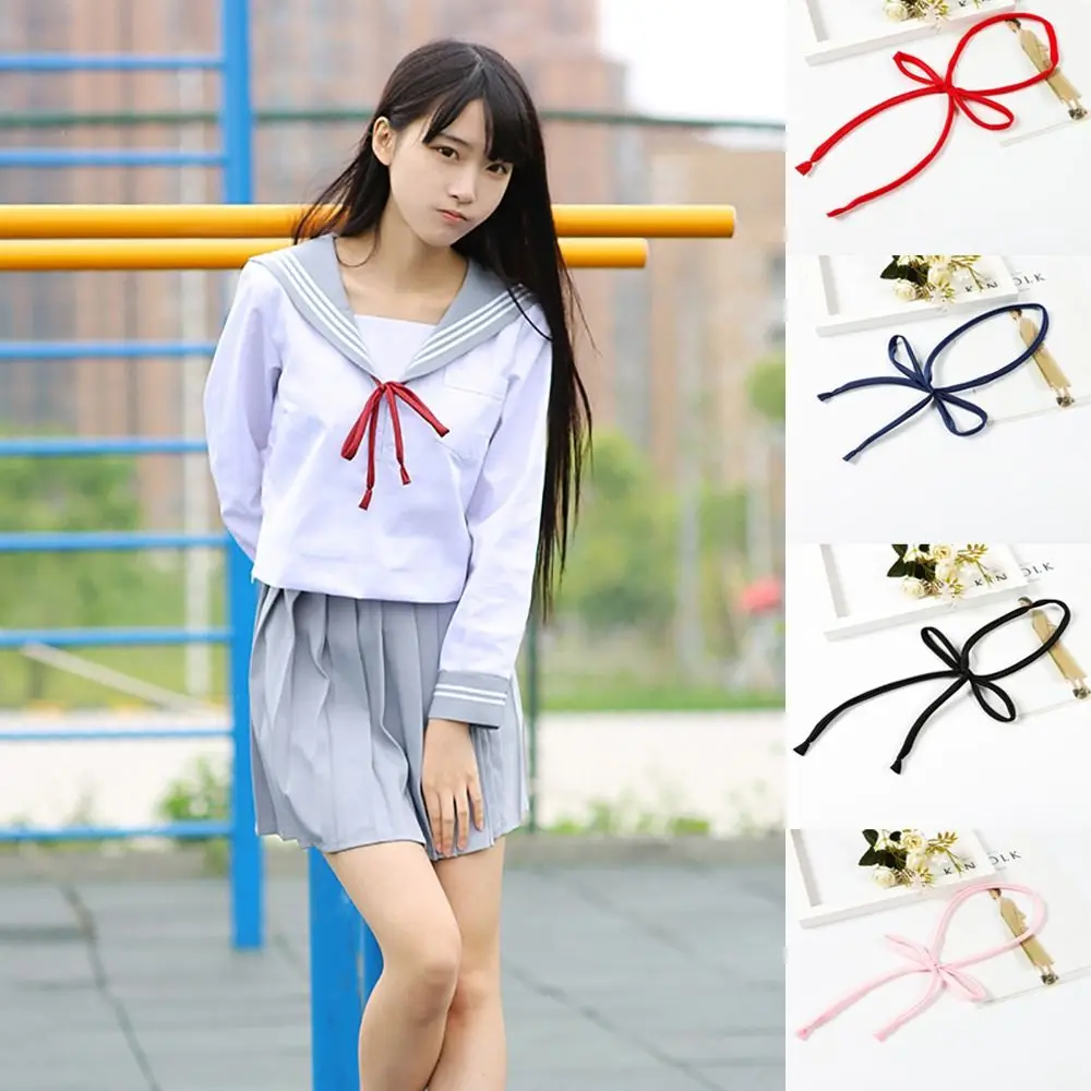 

Простой однотонный галстук-бабочка из тонкого атласа для женщин и девушек