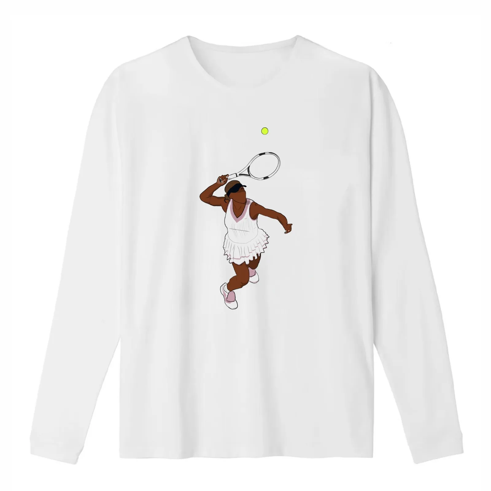 Serena Williams Serve T-Shirt Summer Casual Cotton Tee Oversized Streetwear Tops Vintage Graphic Print Unisex Men Women