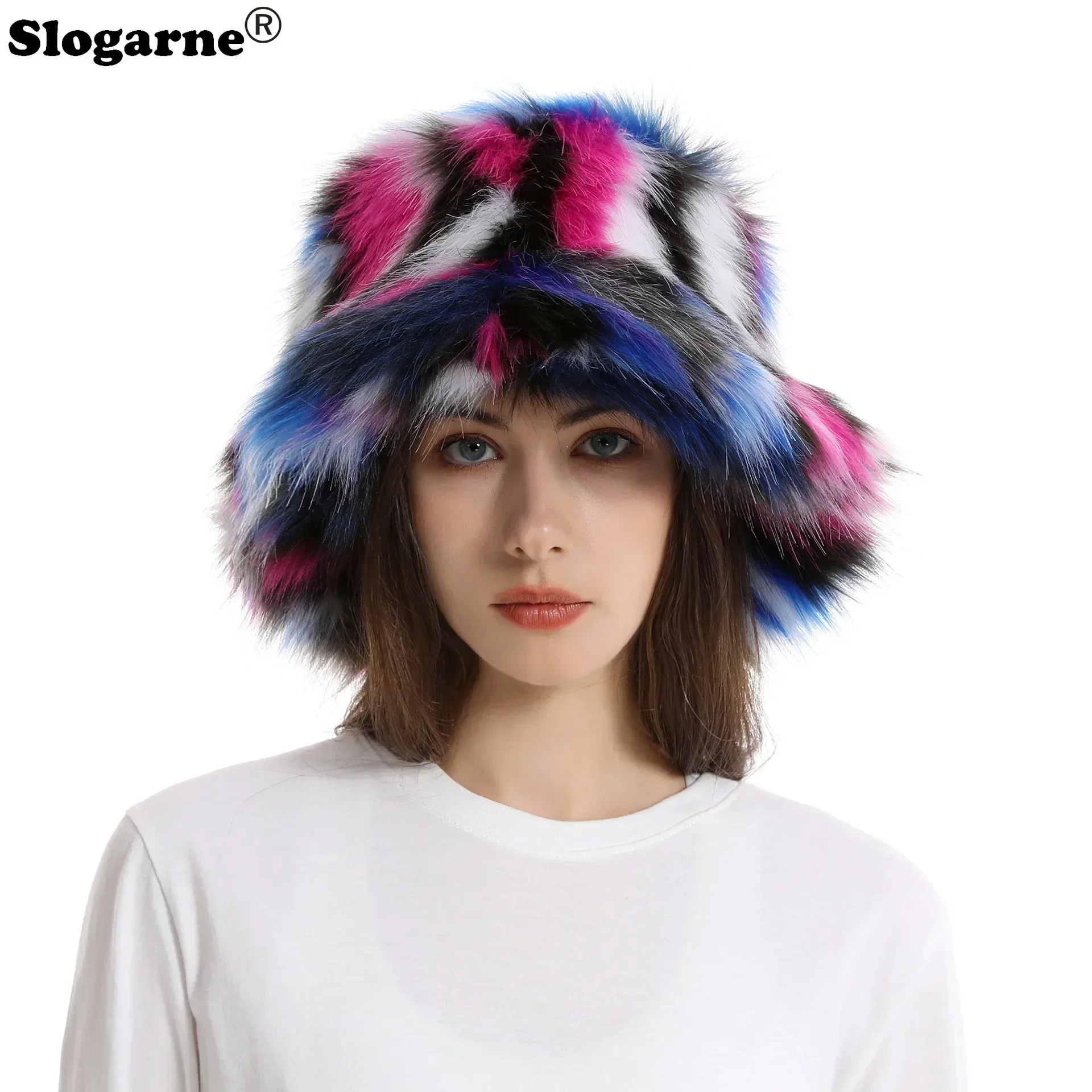 

2023 New Ｗinter Warm Faux Fur Bucket Hats Women Outdoor Caps Soft Fleece Fisherman Cap Fluffy Earwarmer Ski Vacation Hats Berets