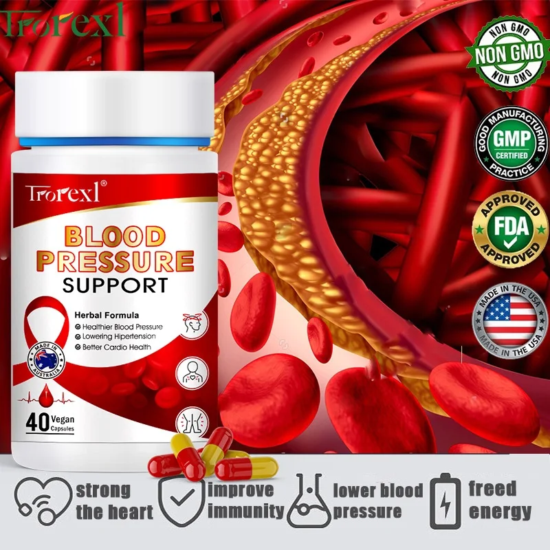 Trorexl Blood Pressure Supplements with Eucommia, Natto - Support Normal Cardiovascular & Circulatory Health,Heart Health Care