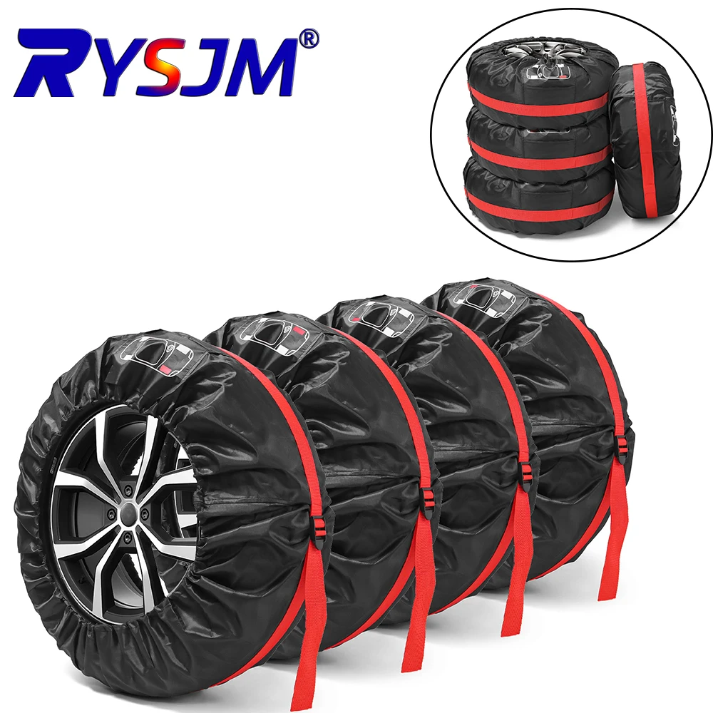 

Универсальный чехол для автомобильных колес 13-16/16-20 дюймов, полиэстеровый защитный чехол для колес, портативные сумки для колес, пыле- и водонепроницаемые.